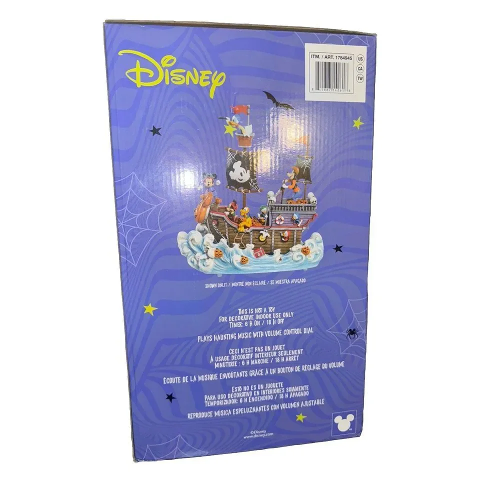 Disney Halloween Animated Pirate Ship with Lights And Music Mickey Mouse
